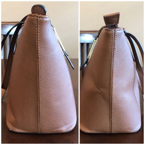 ALDO - EUC Brown Faux Leather Zippered-Top Shoulder Tote. Tailored & Structured - Picture 7 of 14